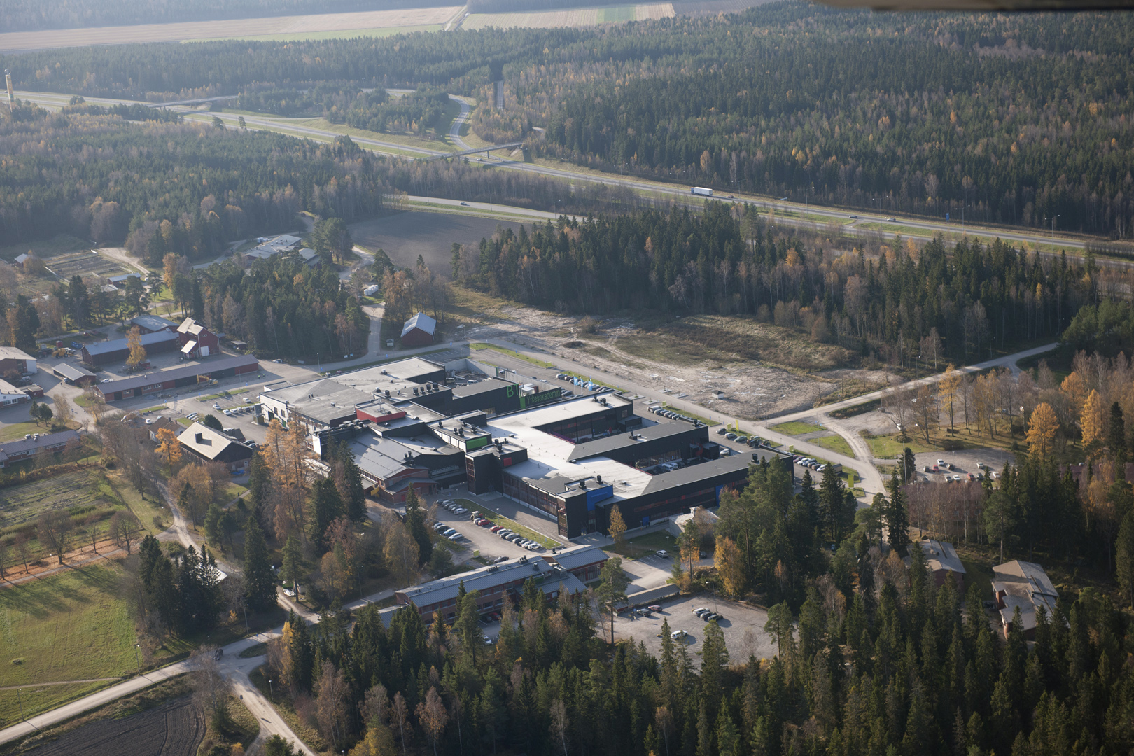 Flygbild över Campus Kungsgården i Vasa